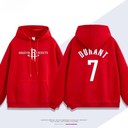 火箭隊杜蘭特7號 聯名衛衣2026秋冬新款 親子情侶裝連帽衛衣