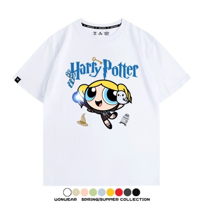 飛天小女警 X Harry Potter周邊 印花短袖T恤