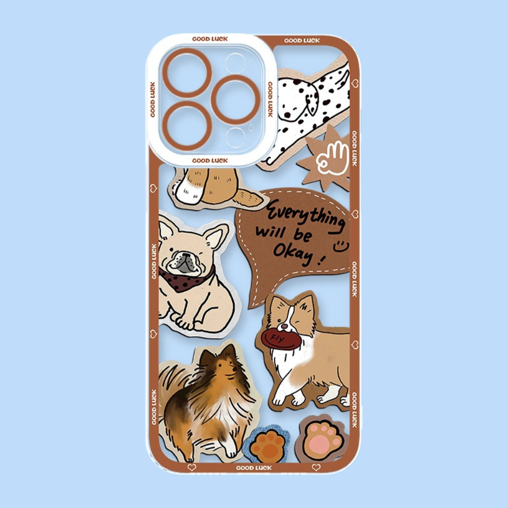 牛仔貓咪天使眼透明防摔軟殼