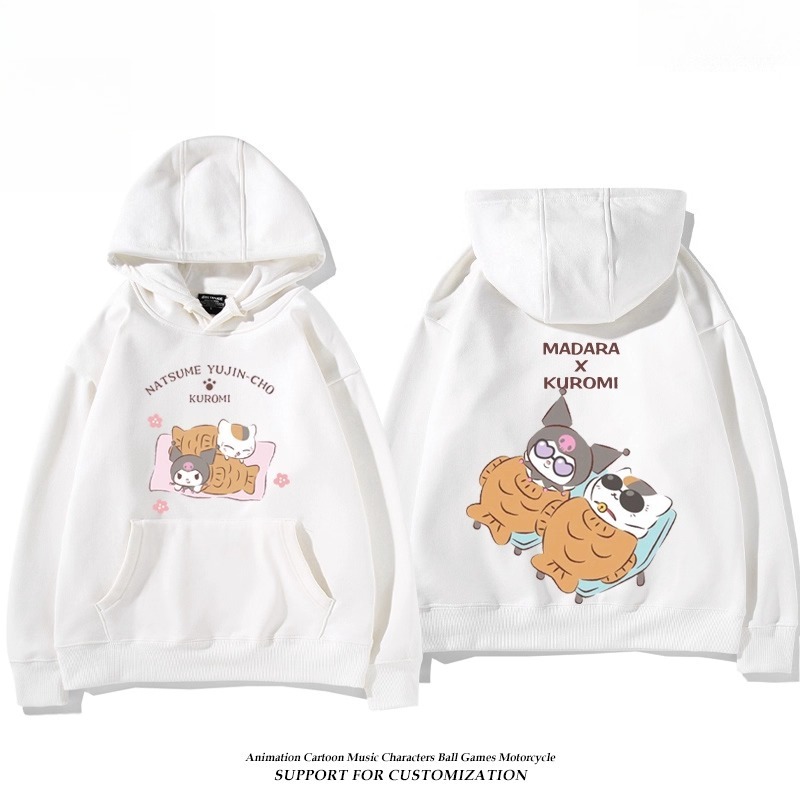 夏目友人帳貓咪老師X三麗鷗新款 親子情侶男女連帽衛衣