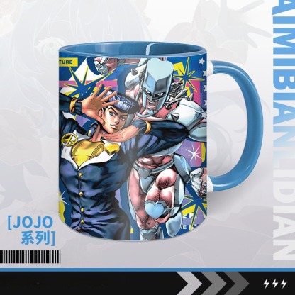 JOJO奇妙冒險動漫周邊杯子吉良吉影殺手皇后岸邊仗助承太郎陶瓷杯