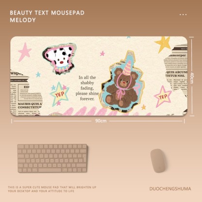 可愛卡通電競超大遊戲加厚防滑鼠標墊