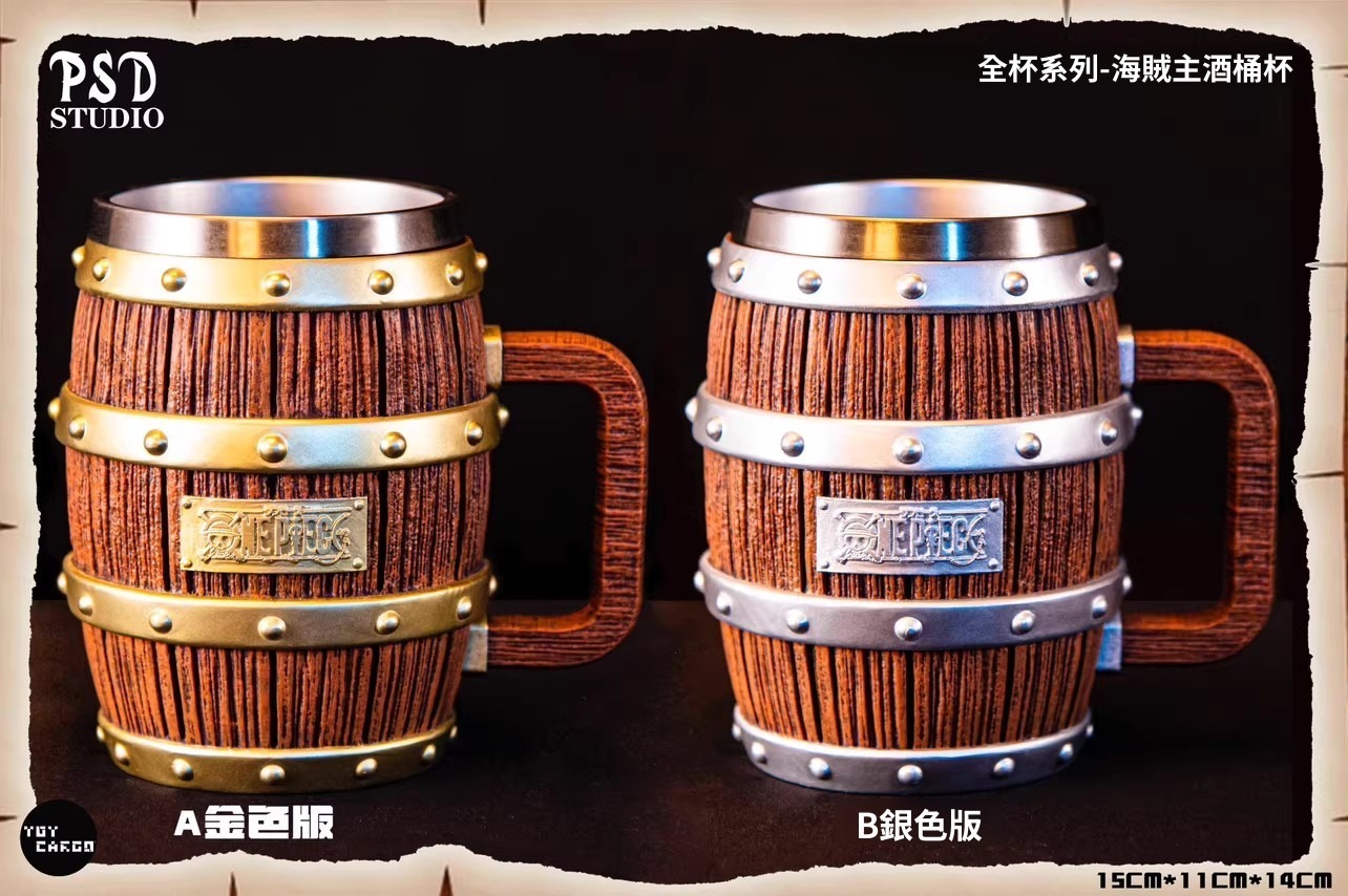 乾杯系列海賊王酒桶水杯 304不鏽鋼內膽手工製作