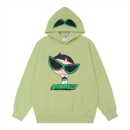 飛天小女警新款 寬鬆百搭 秋冬款 寬鬆連帽T