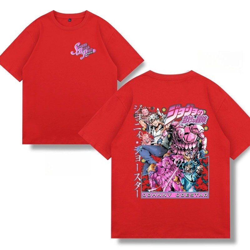 飆馬野郎jojo的奇妙冒險 2026親子情侶男女同款 印花短袖T恤