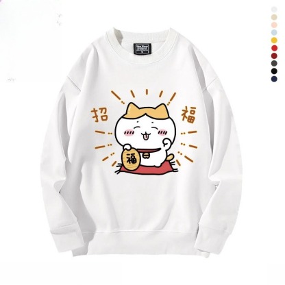 新年chiikawa 2026秋冬新款親子情侶裝 圓領長袖/連帽衛衣