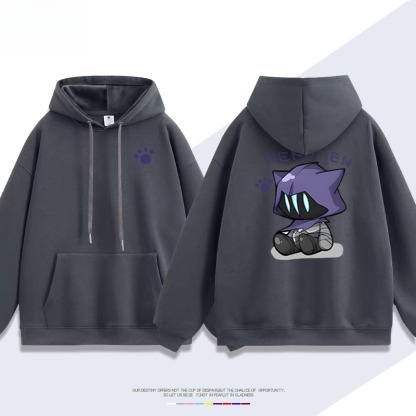 瓦羅蘭特歐門貓貓新款 親子情侶男女連帽衛衣