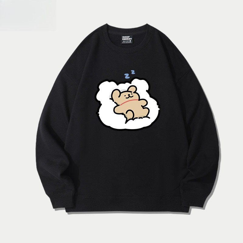 線條小狗 聯名親子情侶裝 圓領長袖