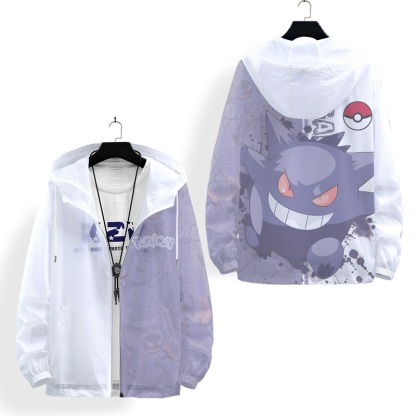 寶可夢 輕薄透氣漸變oversize防曬衣外套