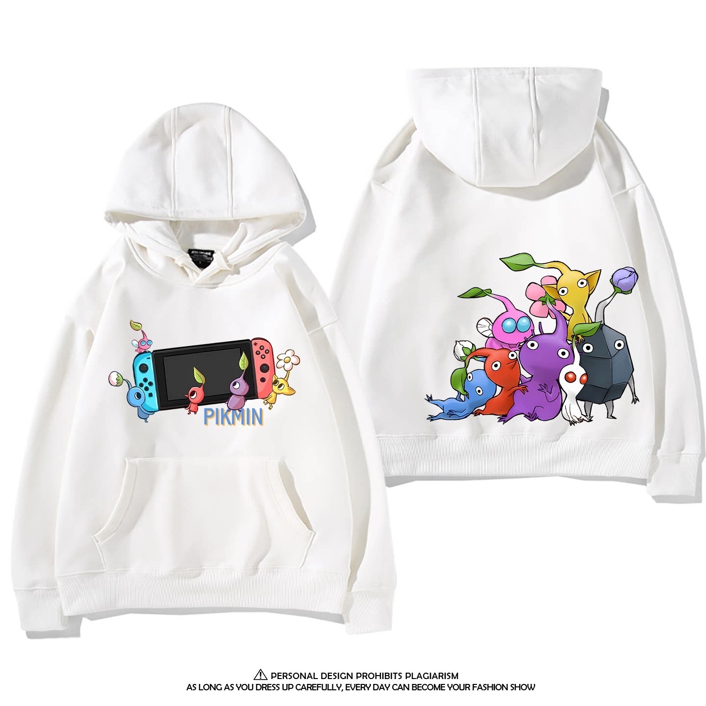 皮克敏PIKMIN4 聯名衛衣新款 親子情侶裝連帽衛衣