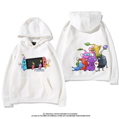 皮克敏PIKMIN4 聯名衛衣新款 親子情侶裝連帽衛衣