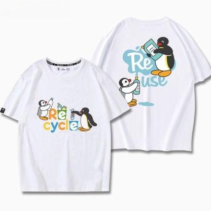 企鵝家族Pingu 印花短袖T恤