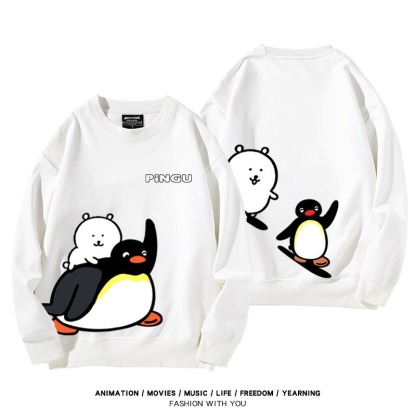 Pingu企鵝家族聯名親子情侶裝 圓領長袖