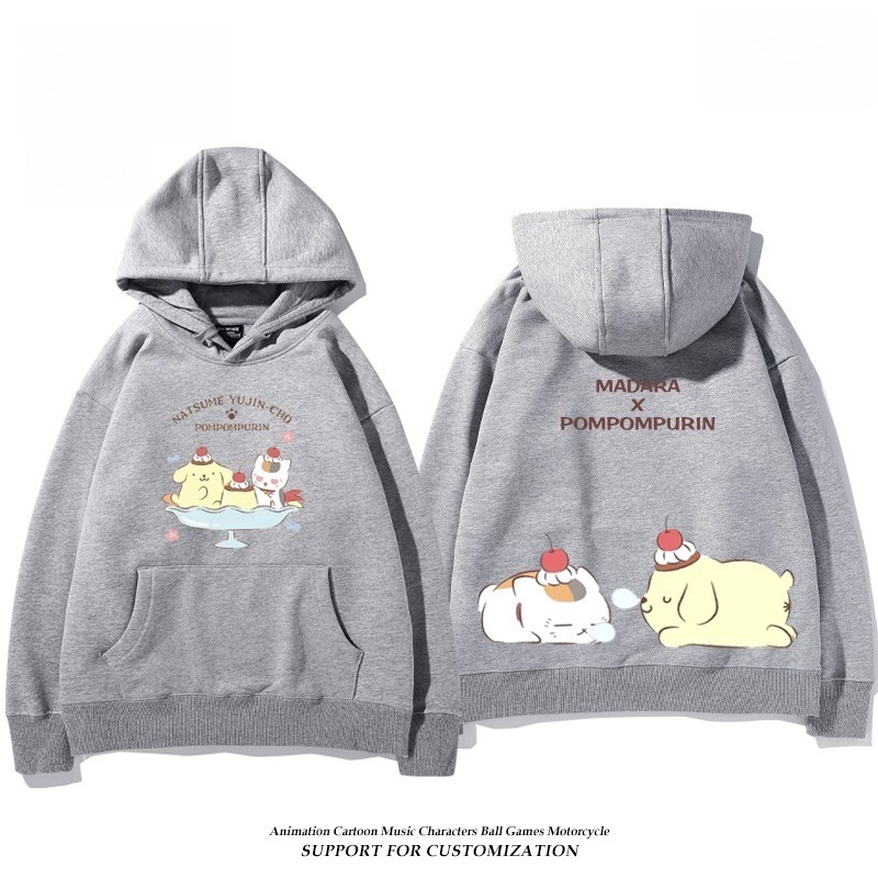 夏目友人帳貓咪老師X三麗鷗新款 親子情侶男女連帽衛衣