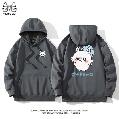 Chiikawa聯名衛衣2025秋冬新款親子情侶裝連帽衛衣