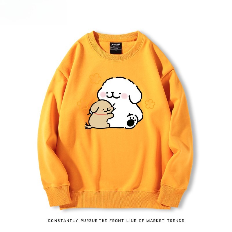 線條小狗 聯名親子情侶裝 圓領長袖