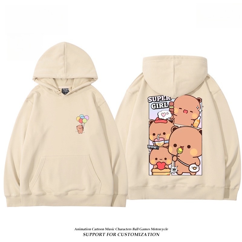 一二布布新款 親子情侶男女連帽衛衣