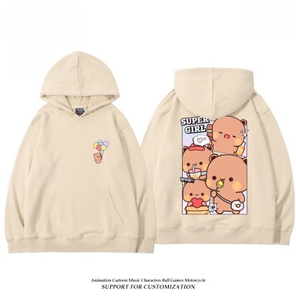 一二布布新款 親子情侶男女連帽衛衣