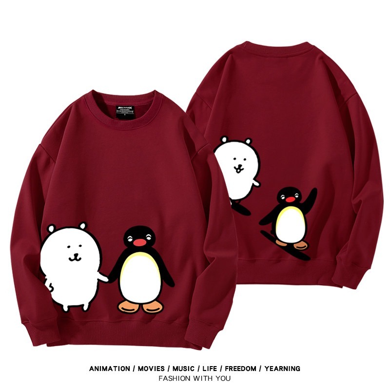 Pingu企鵝家族聯名親子情侶裝 圓領長袖