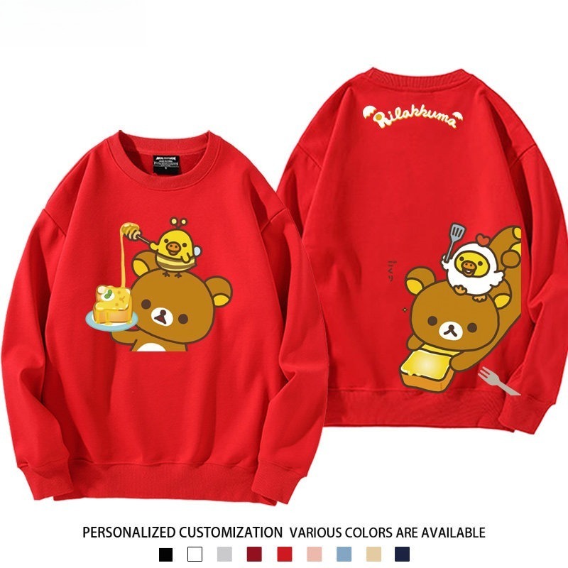 日系拉拉熊 聯名親子情侶裝 圓領長袖