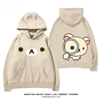 日系拉拉熊 聯名衛衣新款 親子情侶裝連帽衛衣
