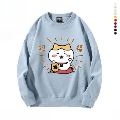 新年chiikawa 2026秋冬新款親子情侶裝 圓領長袖/連帽衛衣