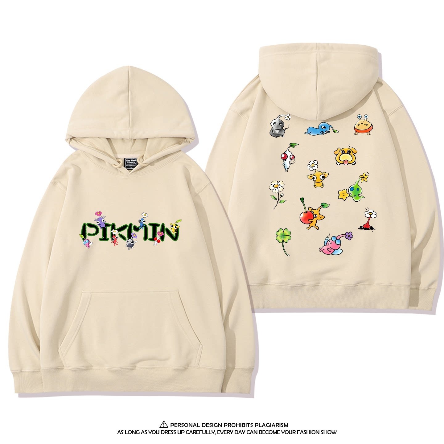 皮克敏PIKMIN4 聯名衛衣新款 親子情侶裝連帽衛衣