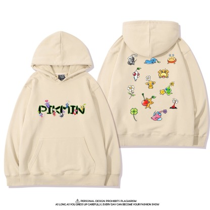 皮克敏PIKMIN4 聯名衛衣新款 親子情侶裝連帽衛衣