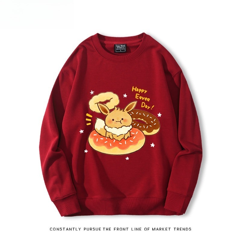 精靈寶可夢Q版 聯名親子情侶裝 圓領長袖