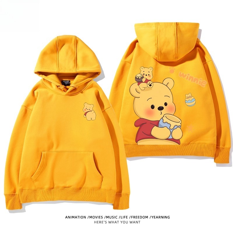 小熊維尼 聯名衛衣2025秋冬新款親子情侶裝連帽衛衣