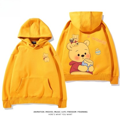小熊維尼 聯名衛衣2025秋冬新款親子情侶裝連帽衛衣