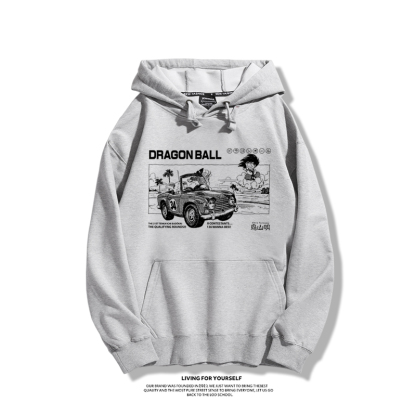 七龍珠聯名衛衣2023秋冬新款親子情侶裝薄絨款連帽衛衣