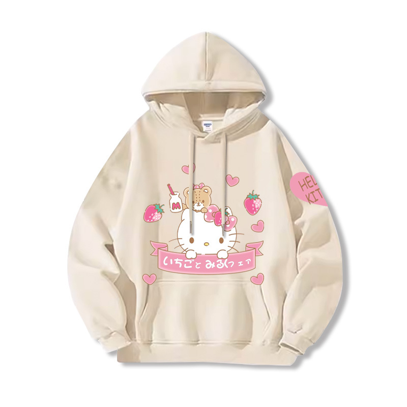 HelloKitty新款 寬鬆百搭 秋冬款 寬鬆連帽衛衣