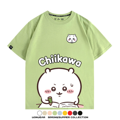 Chiikawa日系萌系吉伊卡哇可愛小八烏薩奇聯名短袖夏男T恤衫