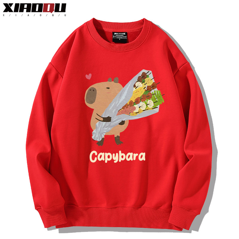 卡皮巴拉 2024親子情侶裝 圓領長袖