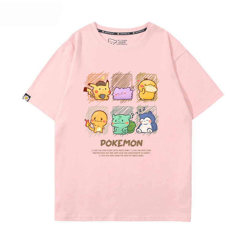 精靈寶可夢 2024親子情侶男女同款 純棉T恤