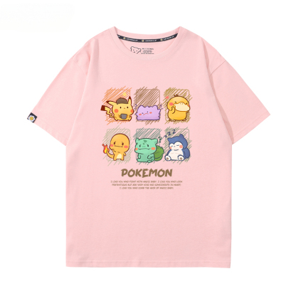 精靈寶可夢 2024親子情侶男女同款 純棉T恤