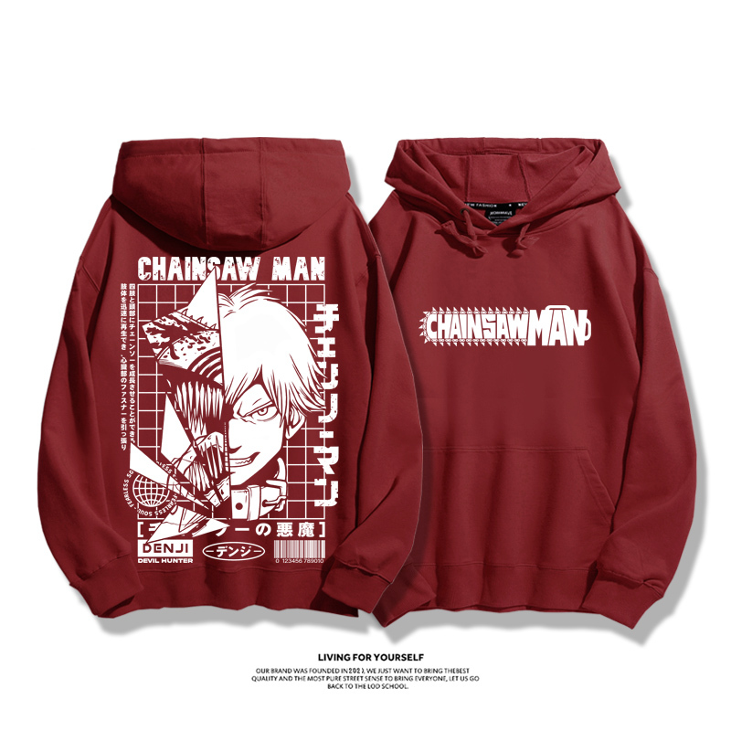 鏈鋸人新款 親子情侶男女款連帽衛衣