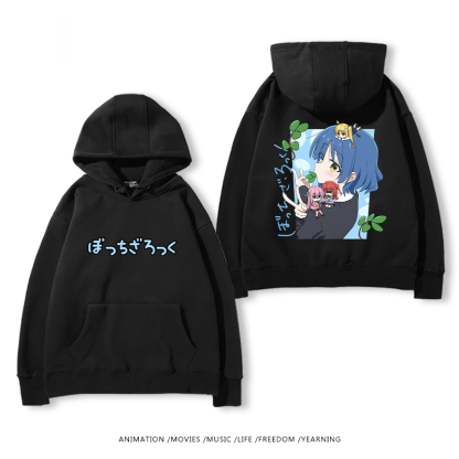 孤獨搖滾 聯名衛衣2024秋冬新款親子情侶裝薄絨款連帽衛衣