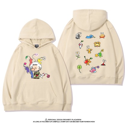 皮克敏PIKMIN4聯名衛衣新款 親子情侶裝連帽衛衣