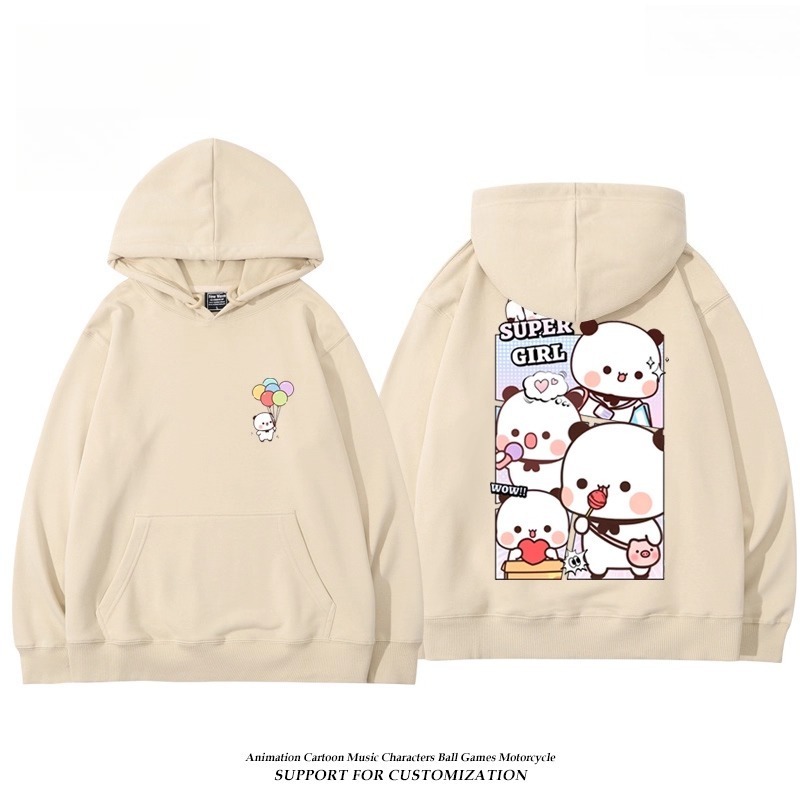 一二布布新款 親子情侶男女連帽衛衣