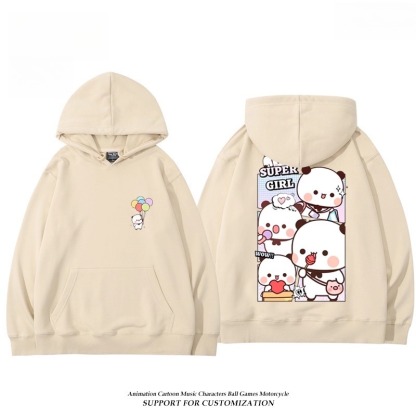 一二布布新款 親子情侶男女連帽衛衣