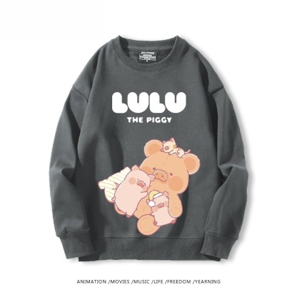 LuLu豬 聯名親子情侶裝 圓領長袖