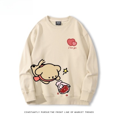 線條小狗 聯名親子情侶裝 圓領長袖