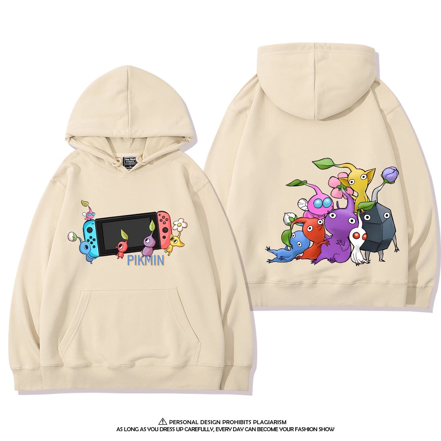 皮克敏PIKMIN4 聯名衛衣新款 親子情侶裝連帽衛衣