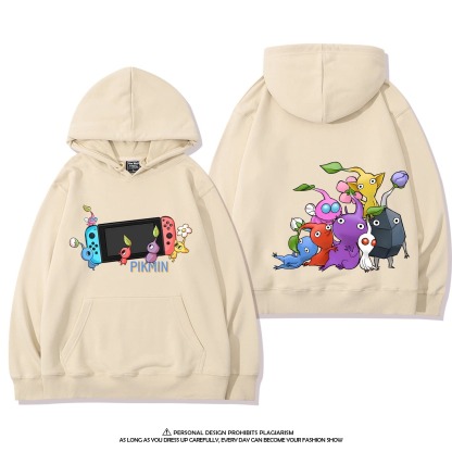 皮克敏PIKMIN4 聯名衛衣新款 親子情侶裝連帽衛衣