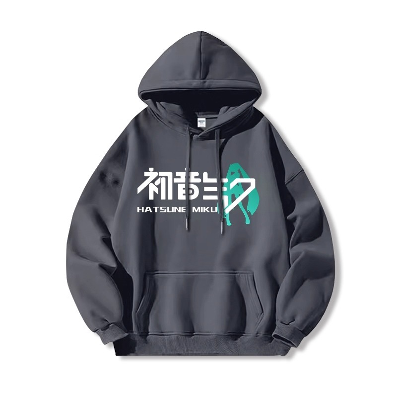 初音未來 聯名衛衣2025秋冬新款 親子情侶裝連帽衛衣