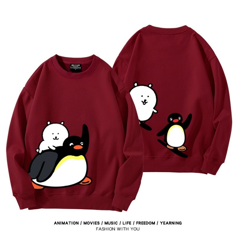Pingu企鵝家族聯名親子情侶裝 圓領長袖