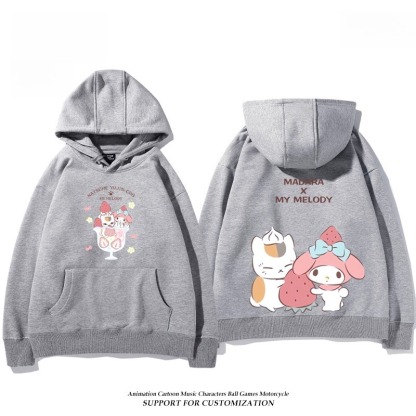 夏目友人帳貓咪老師X三麗鷗新款 親子情侶男女連帽衛衣