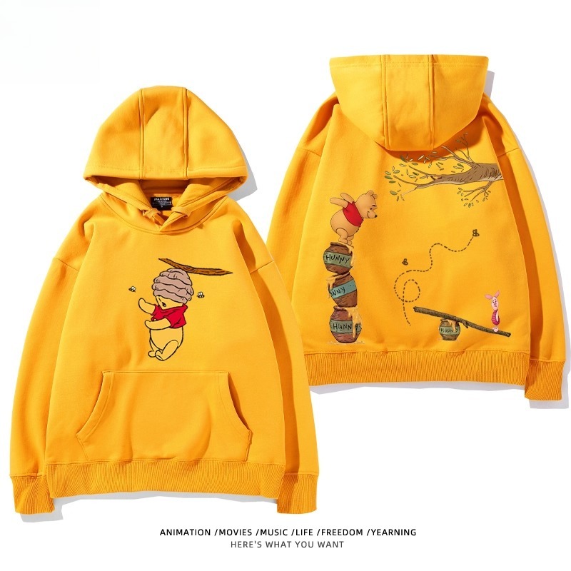小熊維尼 聯名衛衣2025秋冬新款親子情侶裝連帽衛衣